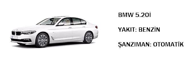 bmw 520 kiralık